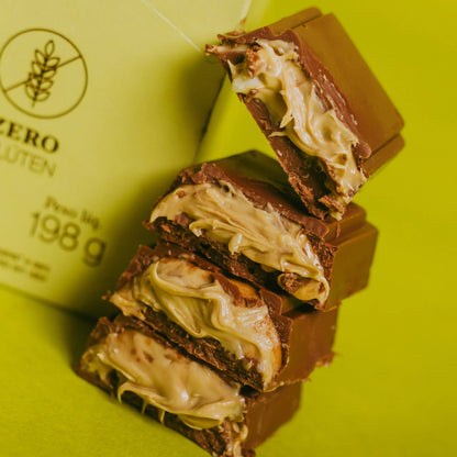 Bombom Luckau Chocolate Ao Leite recheada com creme de Pistache - Zero Poliol