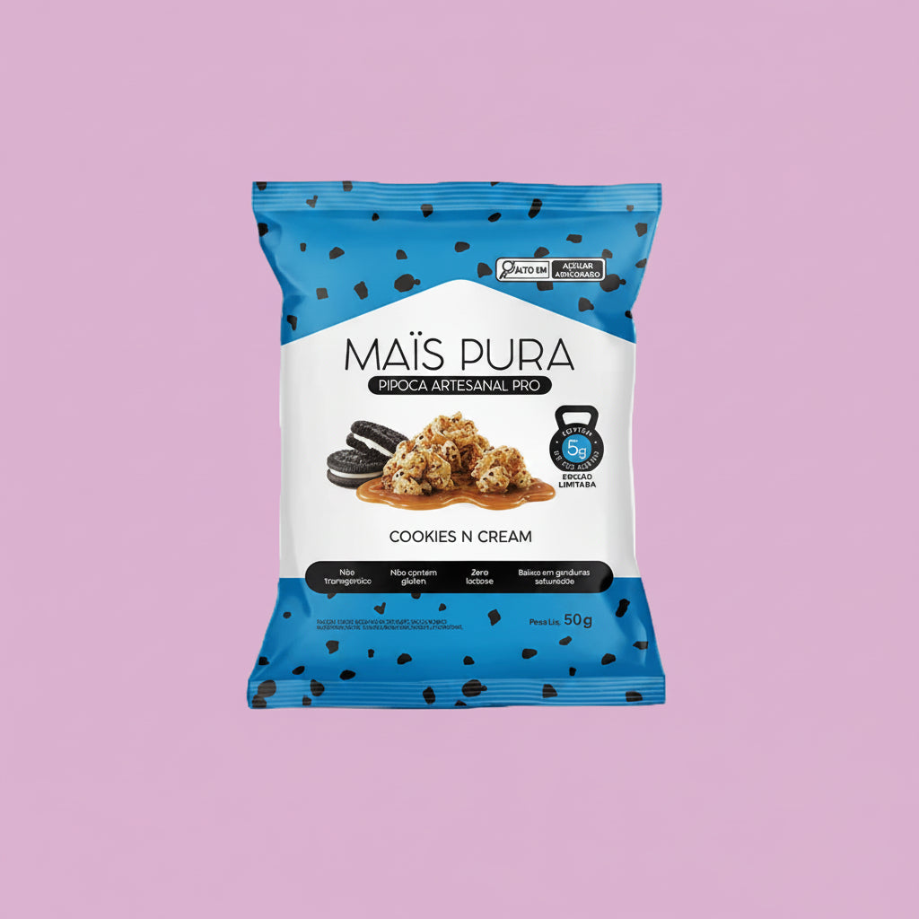 Pipoca Artesanal PRO Cookies N Cream Mais Pura