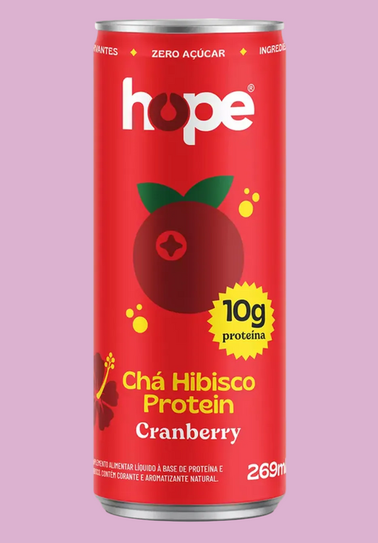 Chá Hibisco Cranberry 10g Protein Hope 269ml