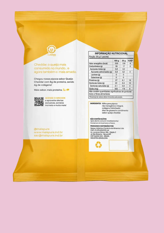 Pipoca Queijo Cheddar PRO - 50g