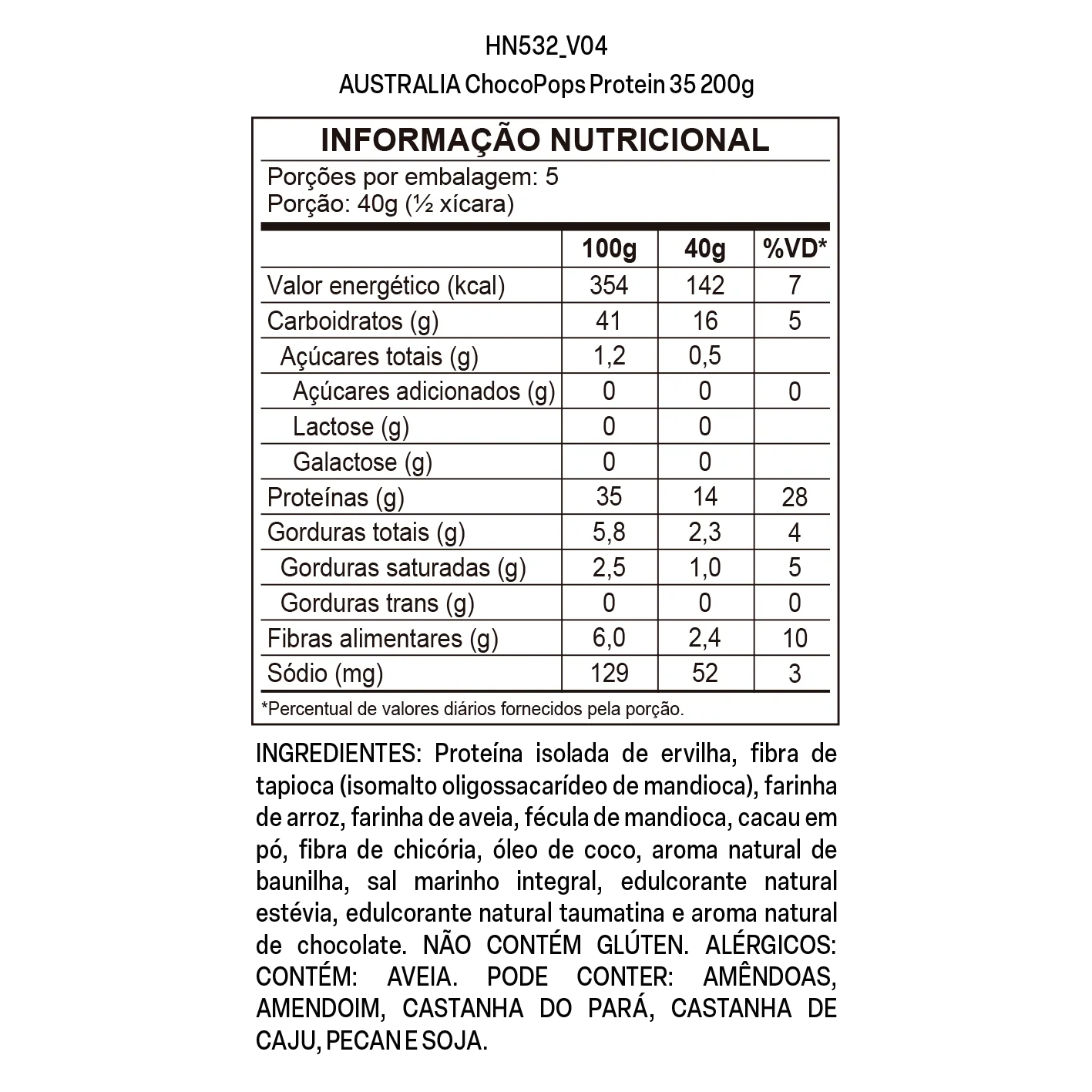 Australia ChocoPops Protein 35