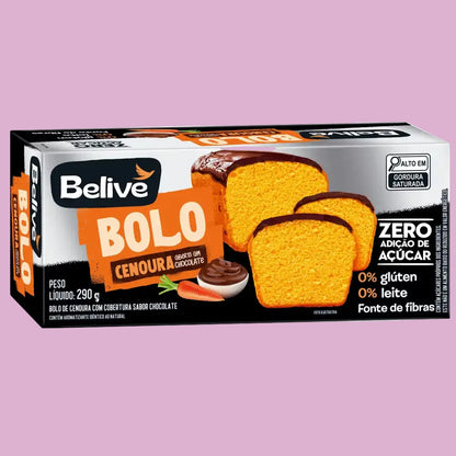 Bolo de Cenoura com Cobertura de Chocolate Belive – 290g