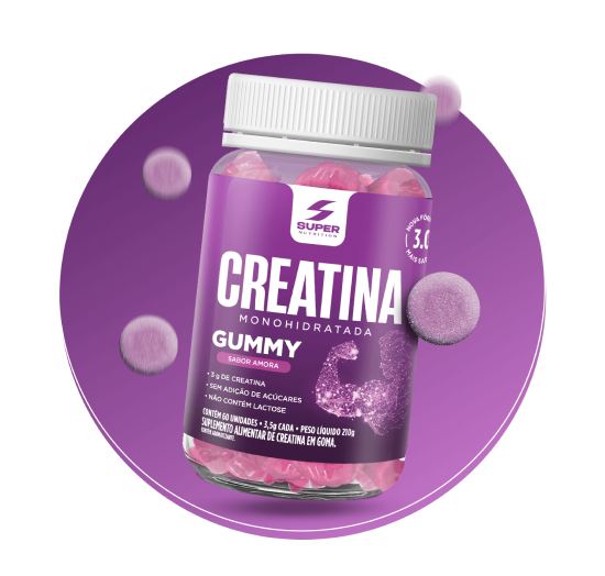 Super Gummy Creatina Sabor Amora (60 gomas)
