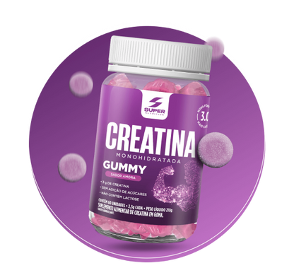 Super Gummy Creatina Sabor Amora (60 gomas)