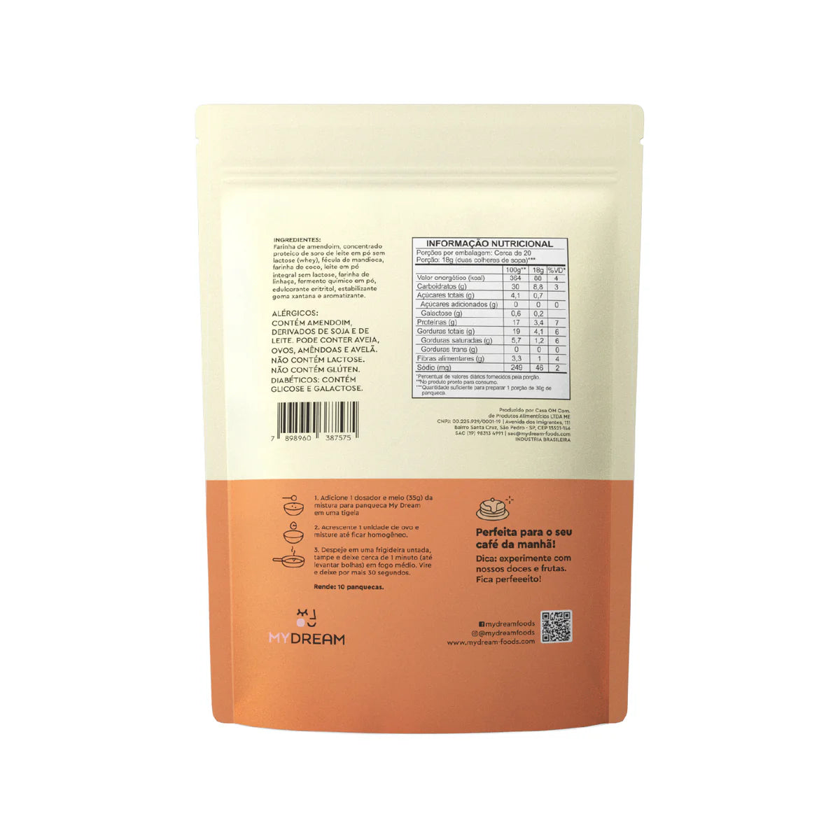 Panqueca Proteica Sem Açúcar Milk Vanilla 350g - My Dream