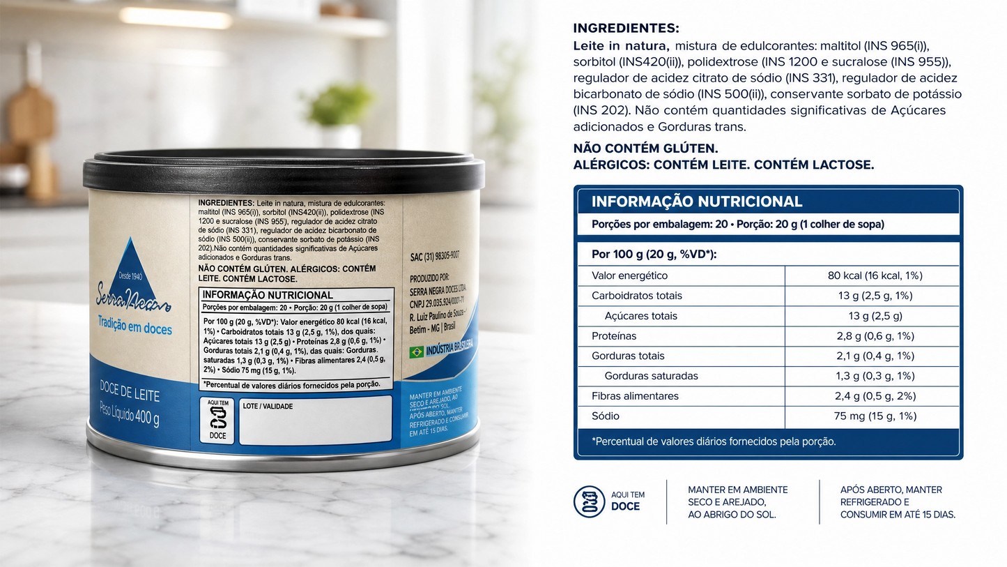Doce de Leite Zero - Serra Negra