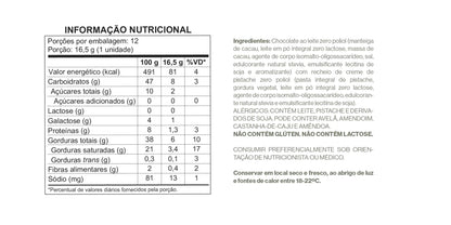 Bombom Luckau Chocolate Ao Leite recheada com creme de Pistache - Zero Poliol